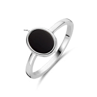 vDam Ring Onyx Zilver Gerhodineerd 1340339 Maat 19