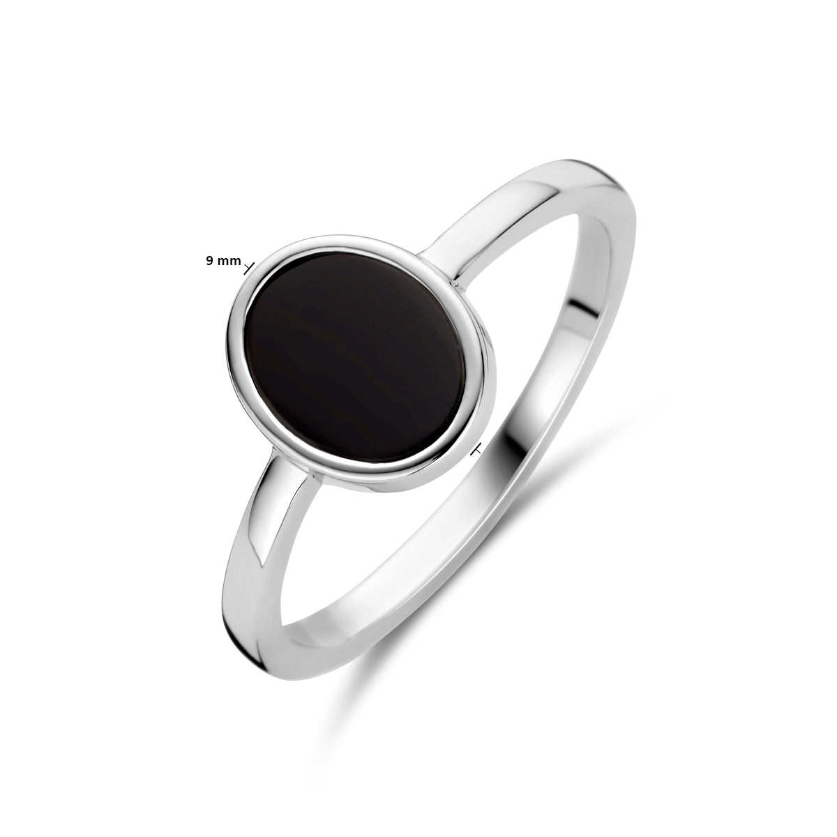 vDam Ring Onyx Zilver Gerhodineerd 1340339 Maat 19