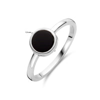 vDam Ring Onyx Zilver Gerhodineerd 1340344 Maat 18½