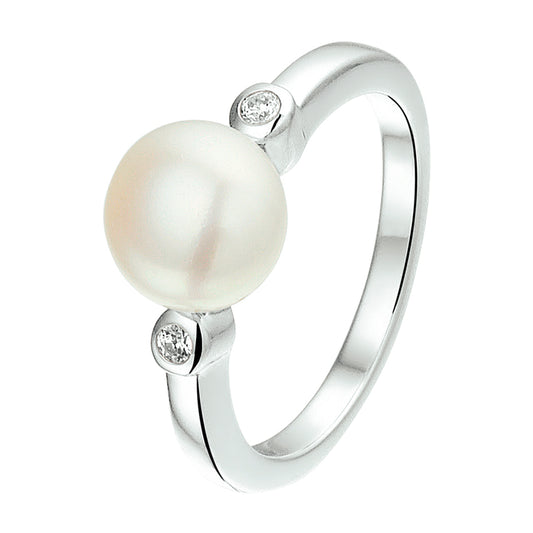 vDam Ring Parel En Zirkonia Zilver Gerhodineerd 1326140
