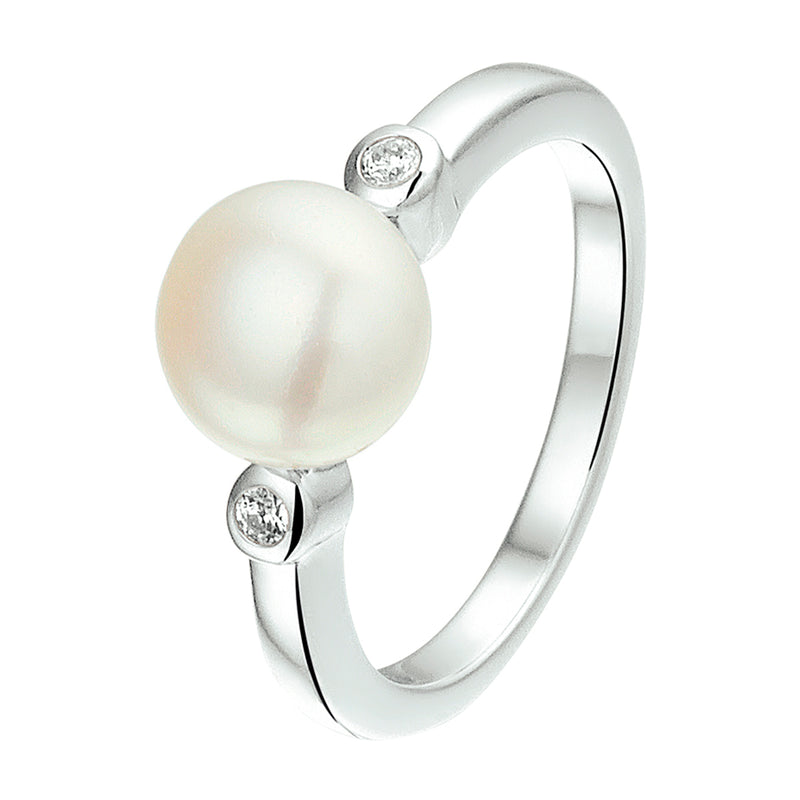 vDam Ring Parel En Zirkonia Zilver Gerhodineerd 1326143
