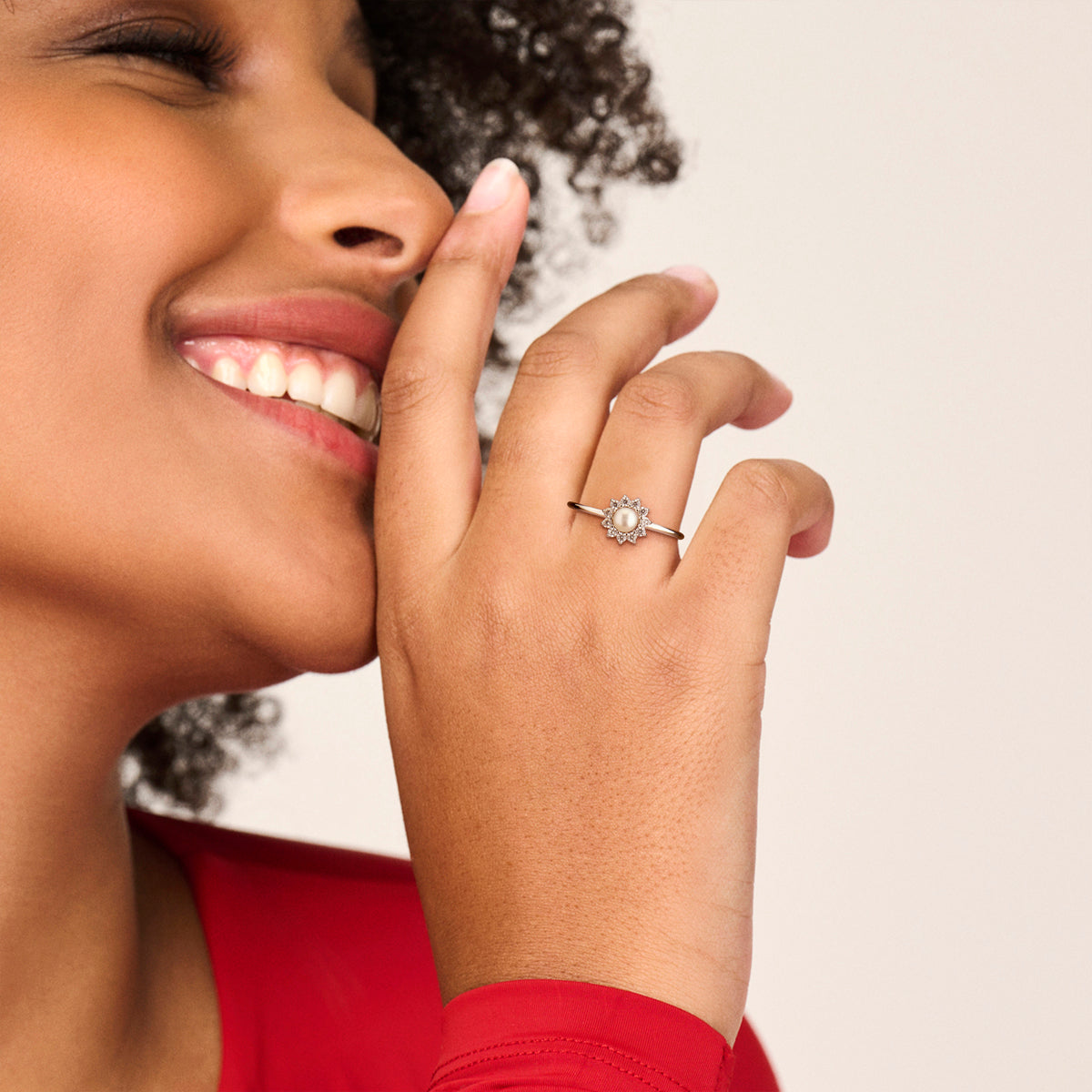 vDam Ring Parel En Zirkonia Zilver Gerhodineerd 1339708 Maat 17¼