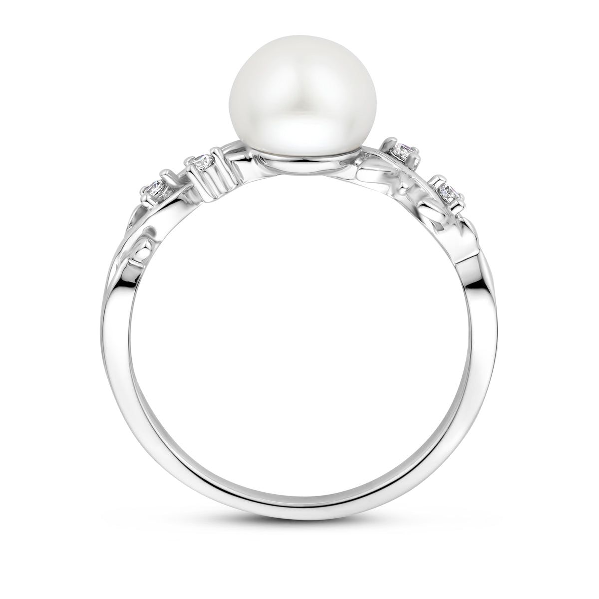 vDam Ring Parel En Zirkonia Zilver Gerhodineerd 1339776 Maat 16½