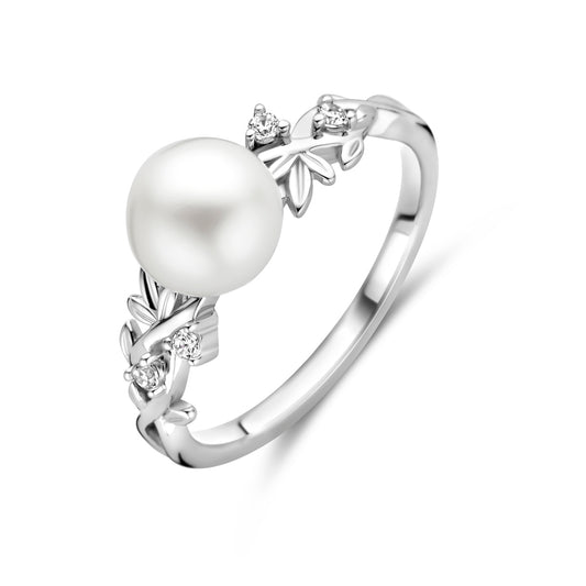 vDam Ring Parel En Zirkonia Zilver Gerhodineerd 1339778