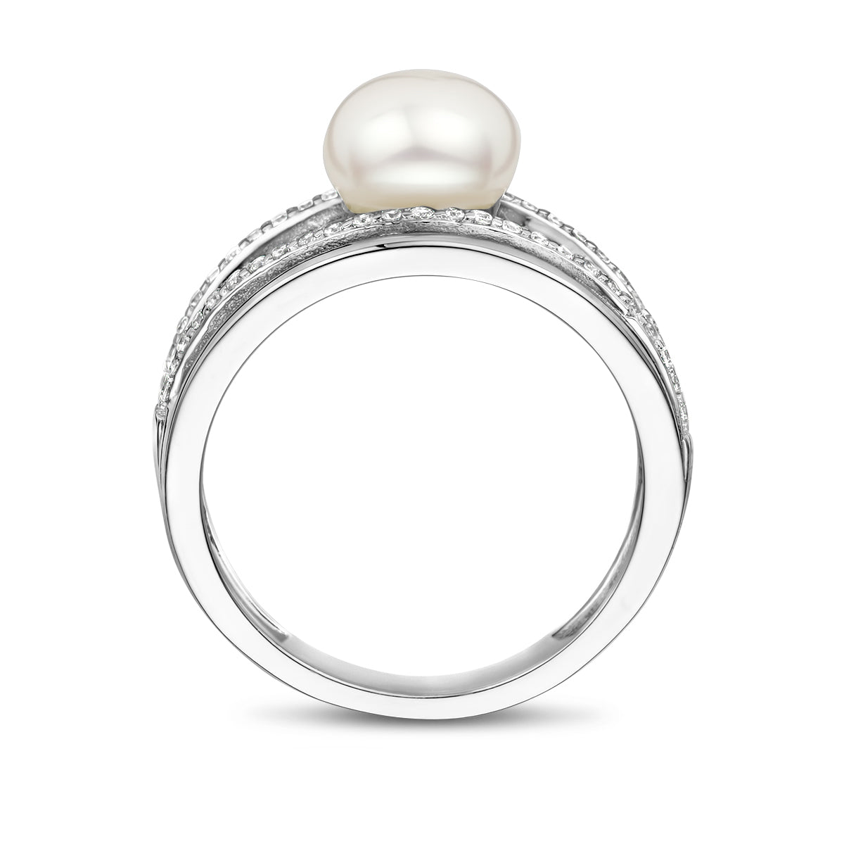 vDam Ring Parel Zilver Gerhodineerd 1336774 Maat 16½