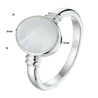 vDam Ring Parelmoer Zilver Gerhodineerd 1328101 Maat 17¾