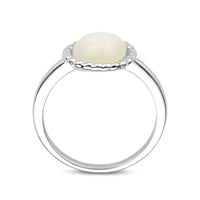 vDam Ring Parelmoer Zilver Gerhodineerd 1337732 Maat 16½