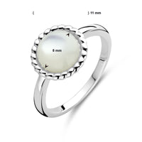 vDam Ring Parelmoer Zilver Gerhodineerd 1337732 Maat 16½