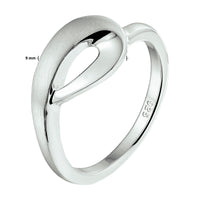 vDam Ring Poli/mat Zilver Gerhodineerd 1328376 Maat 17¼
