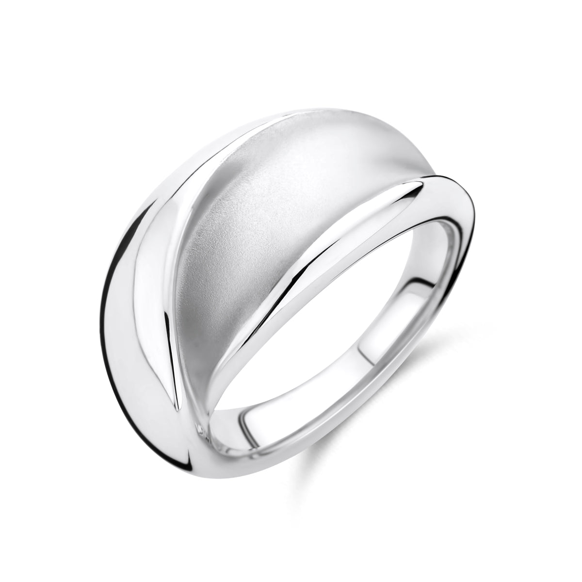 vDam Ring Poli/mat Zilver Gerhodineerd 1340836