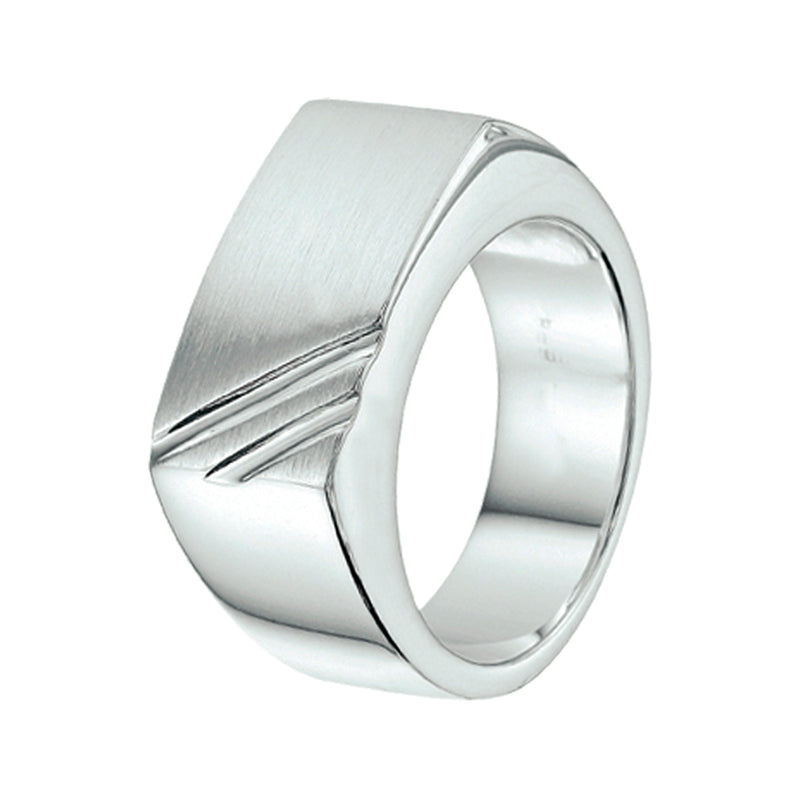 vDam Ring Poli/mat Zilver Wit 1019338