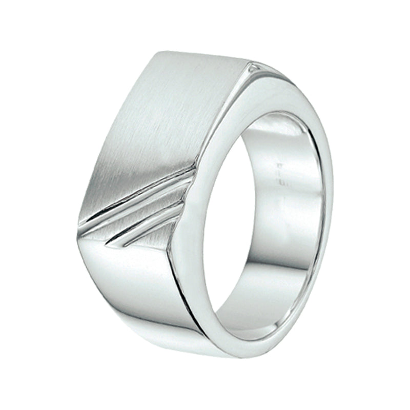vDam Ring Poli/mat Zilver Wit 1019342