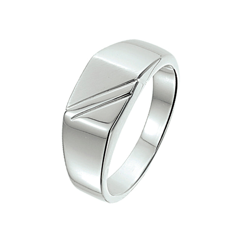 vDam Ring Poli/mat Zilver Wit 1019428