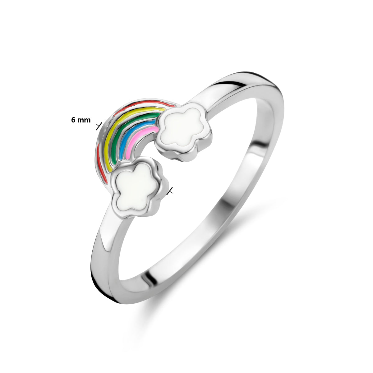 vDam Ring Regenboog Zilver Gerhodineerd 1336211 Maat 14