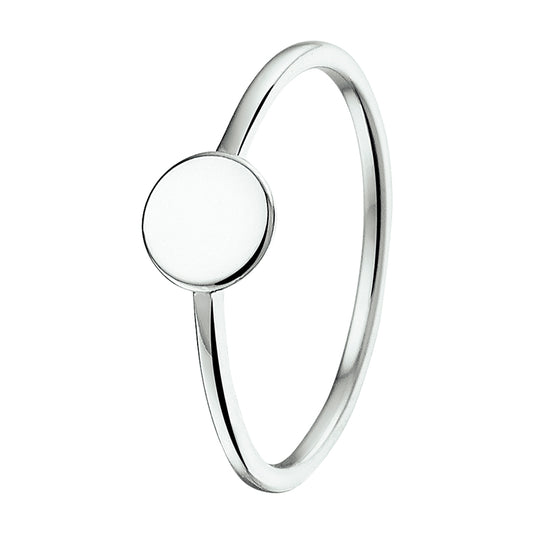 vDam Ring Rondje Zilver Gerhodineerd 1325073