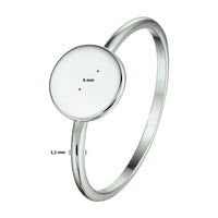 vDam Ring Rondje Zilver Gerhodineerd 1330171 Maat 15¼