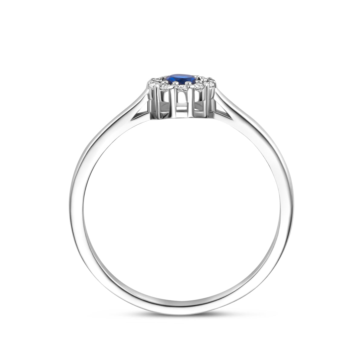 vDam Ring Saffier Zirkonia Zilver Gerhodineerd 1341430 Maat 16½