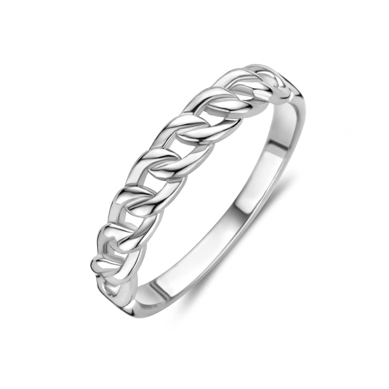 vDam Ring Schakel Zilver Gerhodineerd 1325169