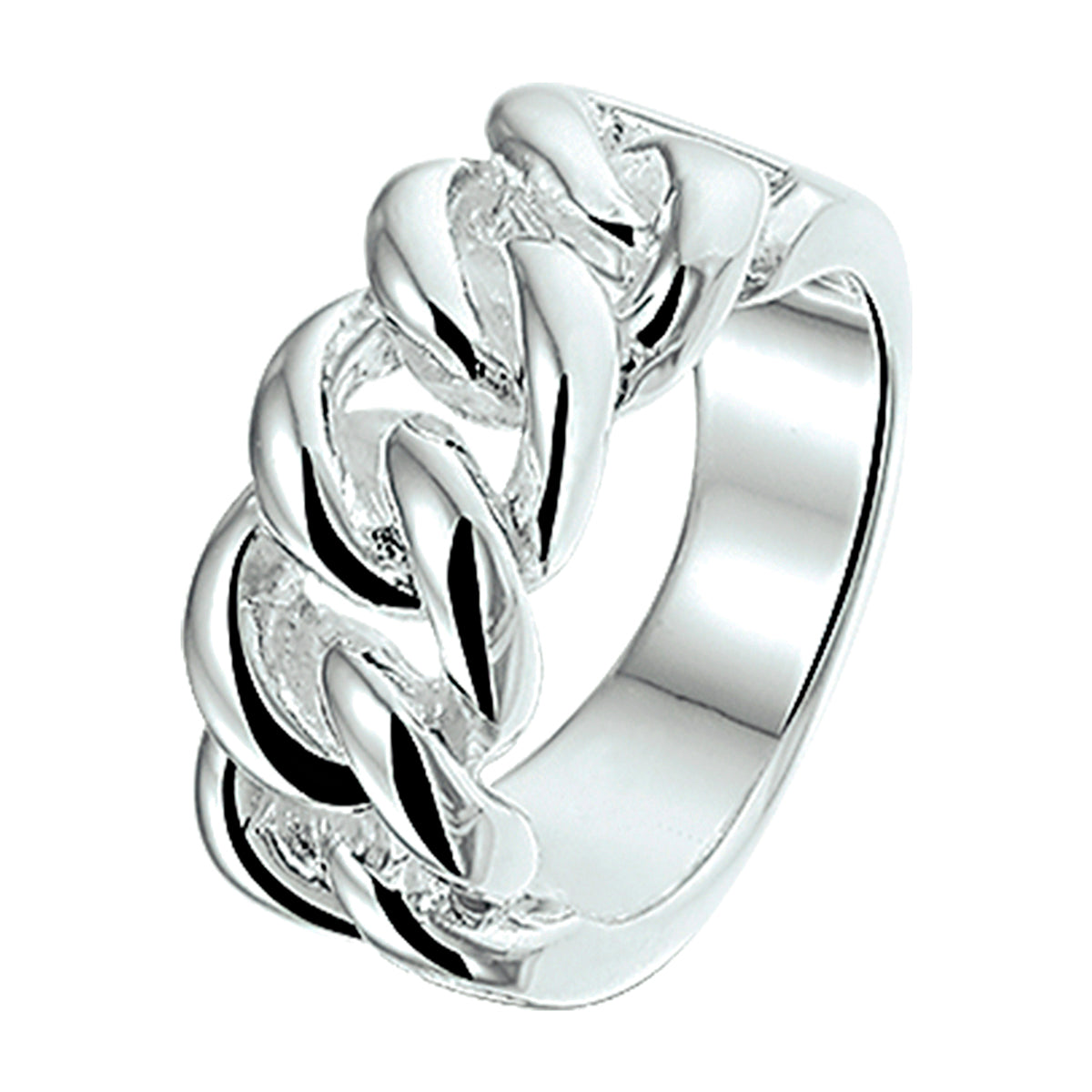 vDam Ring Schakel Zilver Gerhodineerd 1326399