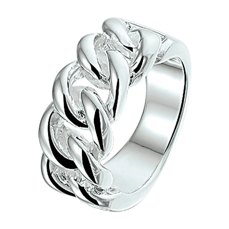 vDam Ring Schakel Zilver Gerhodineerd 1326399