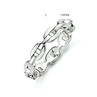 vDam Ring Schakel Zilver Gerhodineerd 1333679 Maat 16½