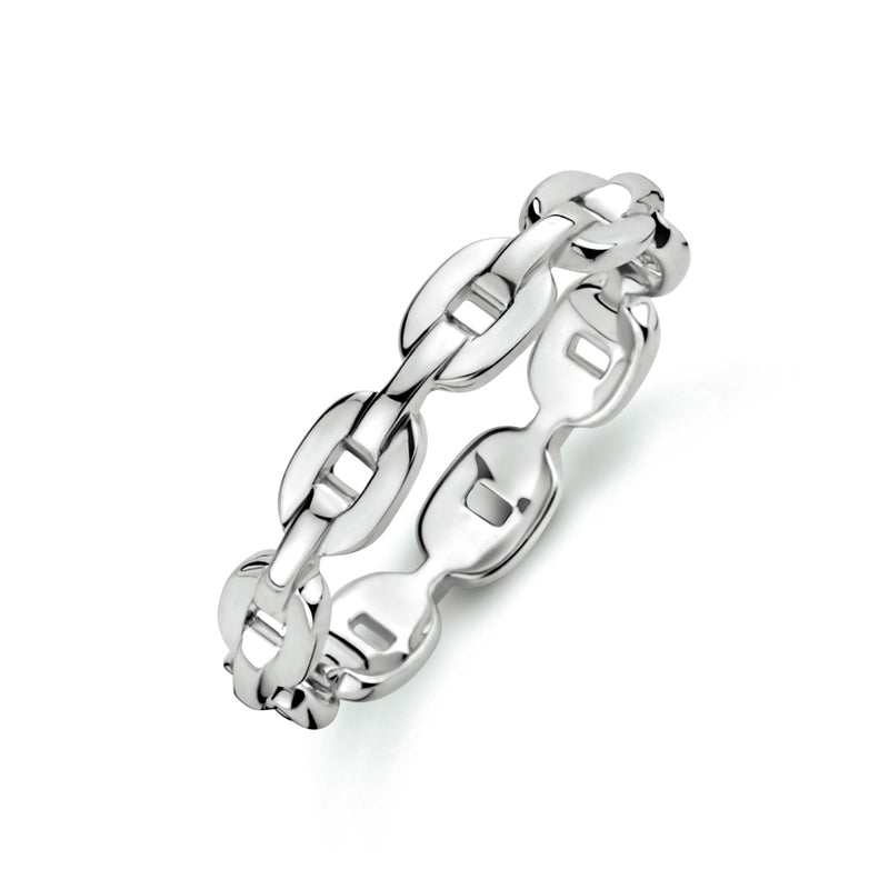 vDam Ring Schakel Zilver Gerhodineerd 1333829