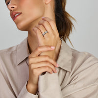 vDam Ring Schakel Zilver Gerhodineerd 1334003 Maat 18½