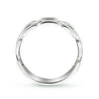 vDam Ring Schakel Zilver Gerhodineerd 1334003 Maat 18½