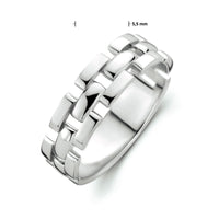 vDam Ring Schakel Zilver Gerhodineerd 1334004 Maat 19