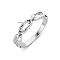 vDam Ring Schakel Zilver Gerhodineerd 1335036 Maat 17¼