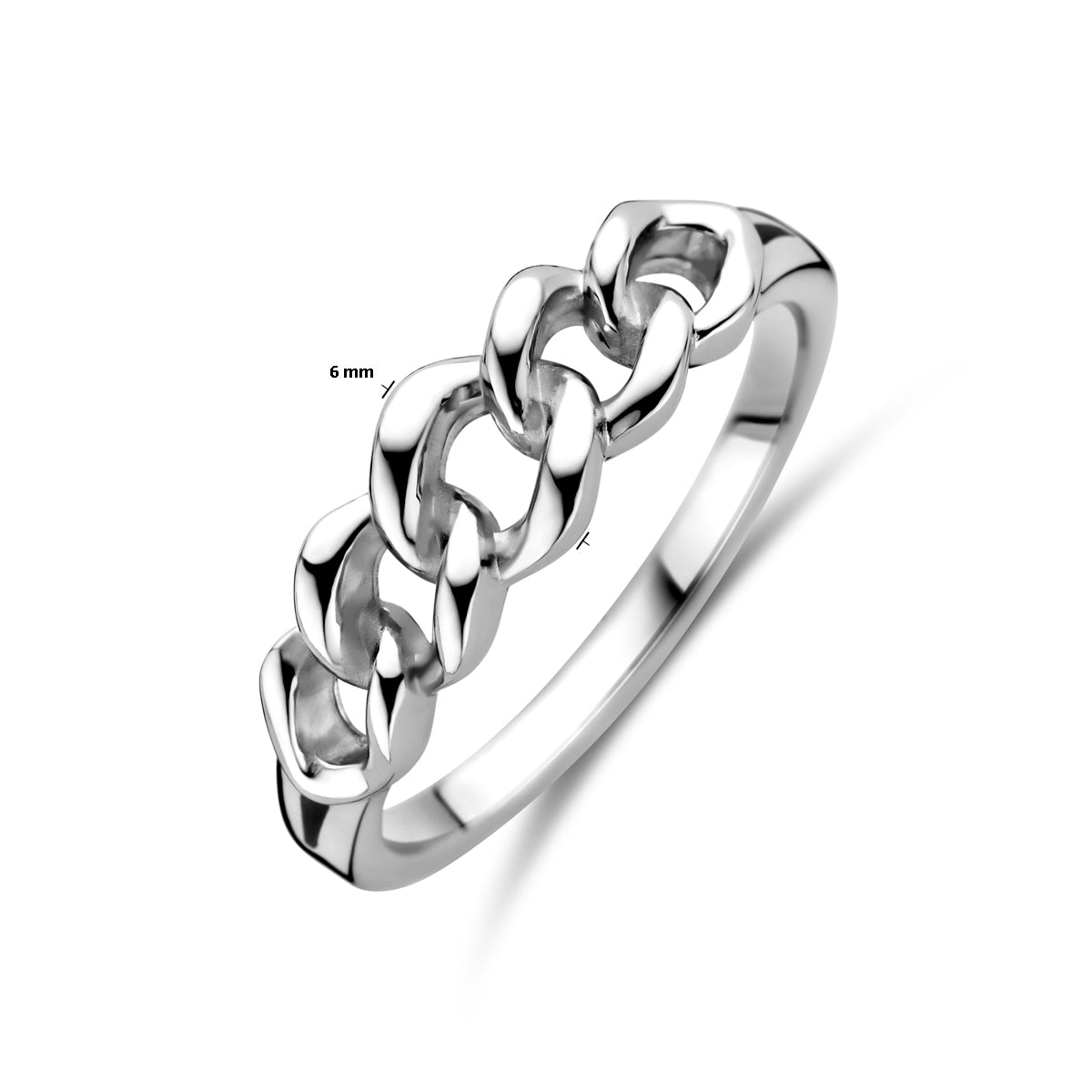 vDam Ring Schakel Zilver Gerhodineerd 1339550 Maat 16