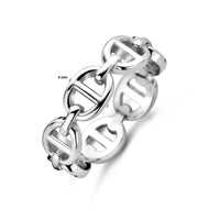 vDam Ring Schakel Zilver Gerhodineerd 1339555 Maat 16