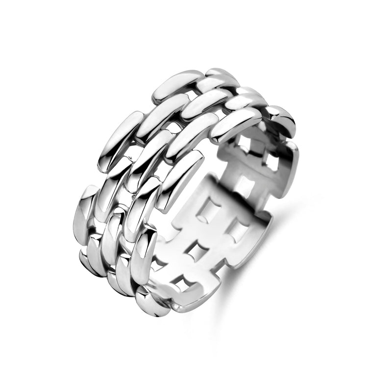 vDam Ring Schakel Zilver Gerhodineerd 1341094