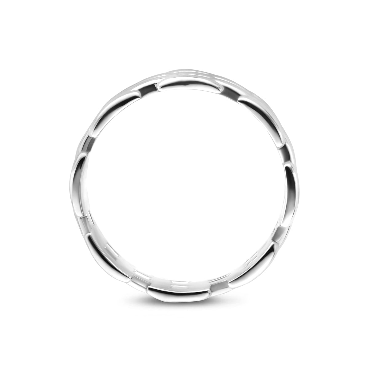 vDam Ring Schakel Zilver Gerhodineerd 1341098 Maat 19