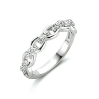 vDam Ring Schakel Zirkonia Zilver Gerhodineerd 1334130