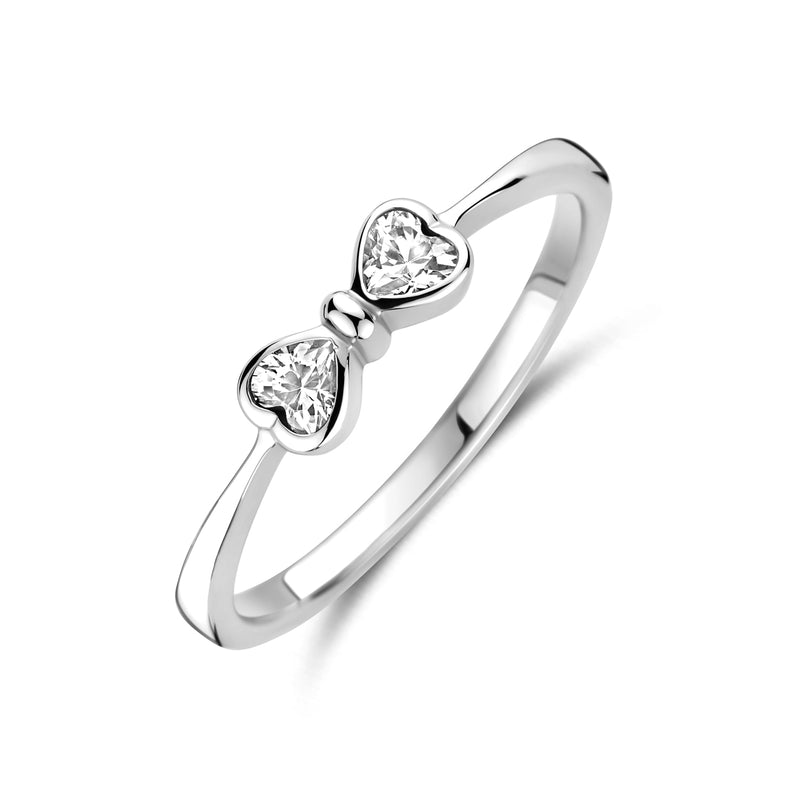 vDam Ring Strik Zirkonia Zilver Gerhodineerd 1341839