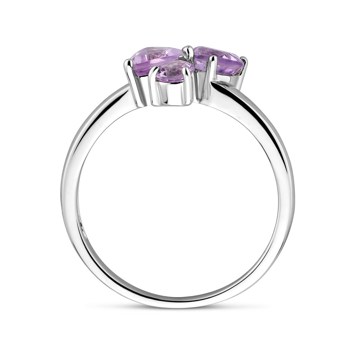 vDam Ring Trilogie Amethist Zilver Gerhodineerd 1337889 Maat 16½