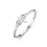 vDam Ring Trilogie Zirkonia Zilver Gerhodineerd 1334786 Maat 16