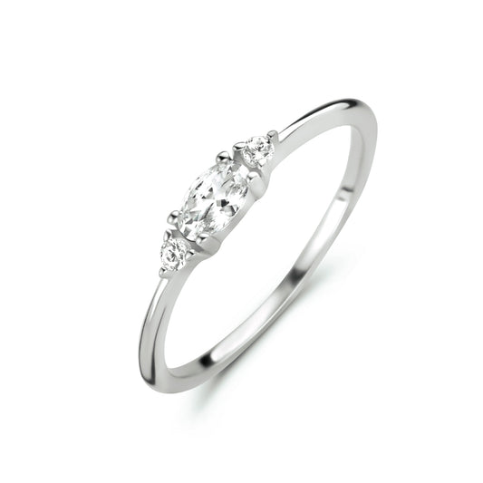 vDam Ring Trilogie Zirkonia Zilver Gerhodineerd 1335015