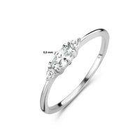 vDam Ring Trilogie Zirkonia Zilver Gerhodineerd 1335015 Maat 17¼