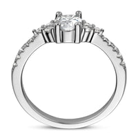 vDam Ring Trilogie Zirkonia Zilver Gerhodineerd 1335242 Maat 16