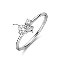 vDam Ring Trilogie Zirkonia Zilver Gerhodineerd 1335390 Maat 16½