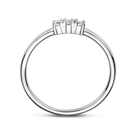 vDam Ring Trilogie Zirkonia Zilver Gerhodineerd 1335393 Maat 16½