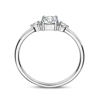 vDam Ring Trilogie Zirkonia Zilver Gerhodineerd 1335516 Maat 18½
