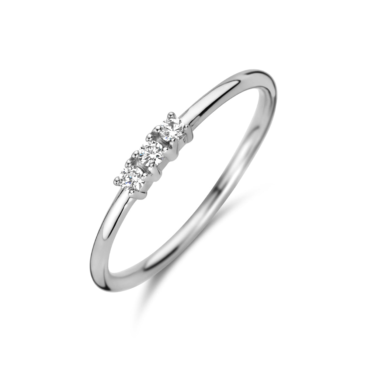 vDam Ring Trilogie Zirkonia Zilver Gerhodineerd 1335521