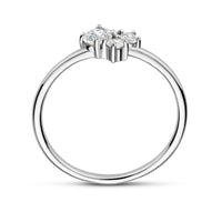 vDam Ring Trilogie Zirkonia Zilver Gerhodineerd 1335526 Maat 17¼