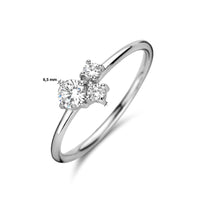 vDam Ring Trilogie Zirkonia Zilver Gerhodineerd 1335526 Maat 17¼
