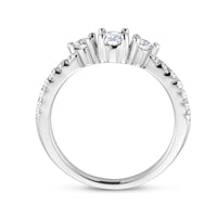 vDam Ring Trilogie Zirkonia Zilver Gerhodineerd 1336077 Maat 16½