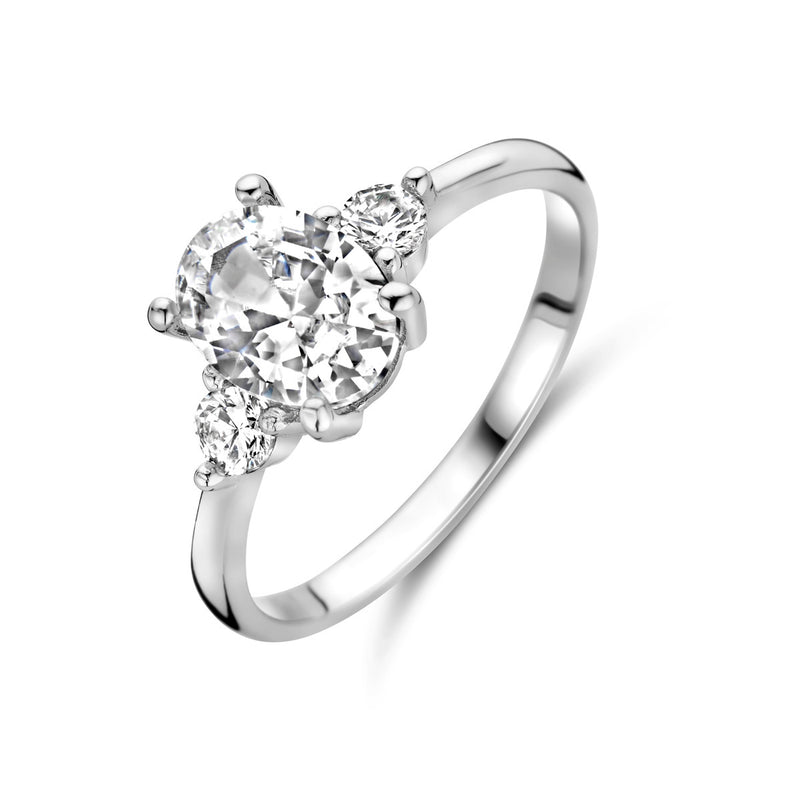 vDam Ring Trilogie Zirkonia Zilver Gerhodineerd 1338078