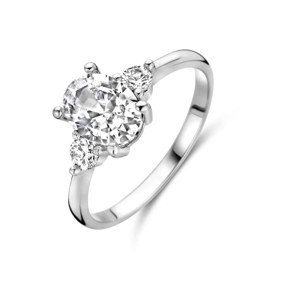 vDam Ring Trilogie Zirkonia Zilver Gerhodineerd 1338079